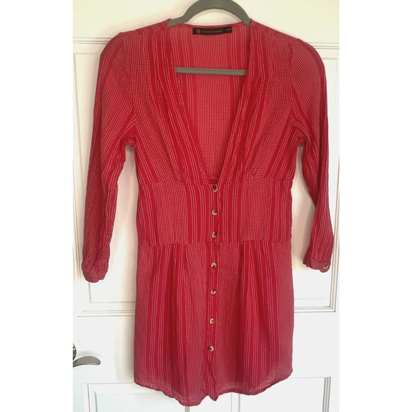 Vix Paula Hermanny Swim Cover Women's Size XS Red Chemise Vacation Beach Boho - Picture 1 of 13